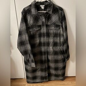 Plaid Black and Gray Women's Jacket Duluth Trading 2X